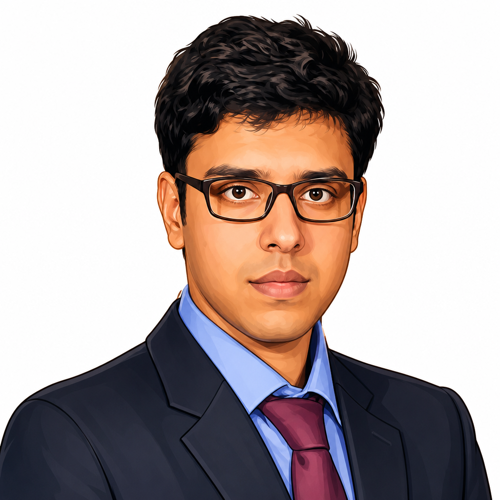 Outlined portrait of Harsh Ranjan